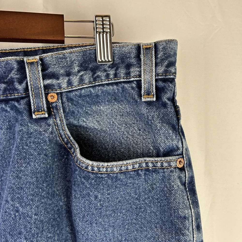 Vtg Levis 505 Jeans Mens 40x30 38x30 Blue Denim Regular Fit Straight Leg USA 90s